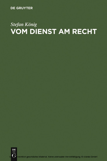 Vom Dienst am Recht