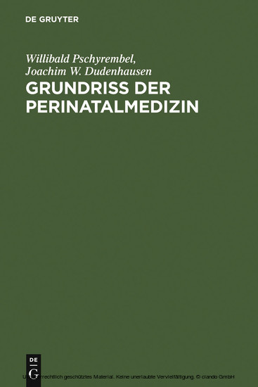 Grundriss der Perinatalmedizin