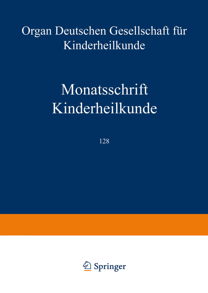 Monatsschrift Kinderheilkunde