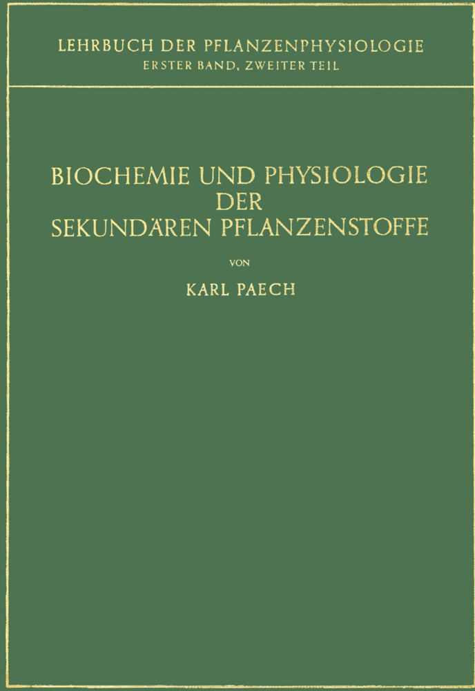 Biochemie und Physiologie der Sekundären Pflanzenstoffe