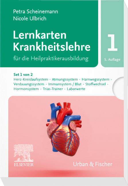 Lernkarten Krankheitslehre Set 1 für die Heilpraktikerausbildung. (Set 1 von 2, Karten A-G, T, U)