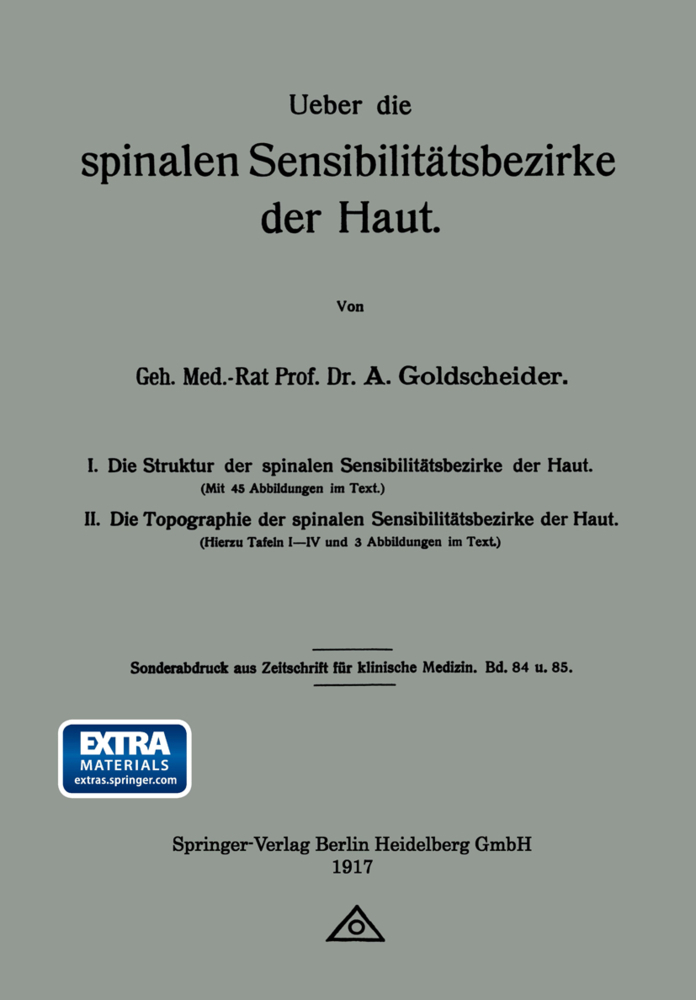 Ueber die spinalen Sensibilitätsbezirke der Haut