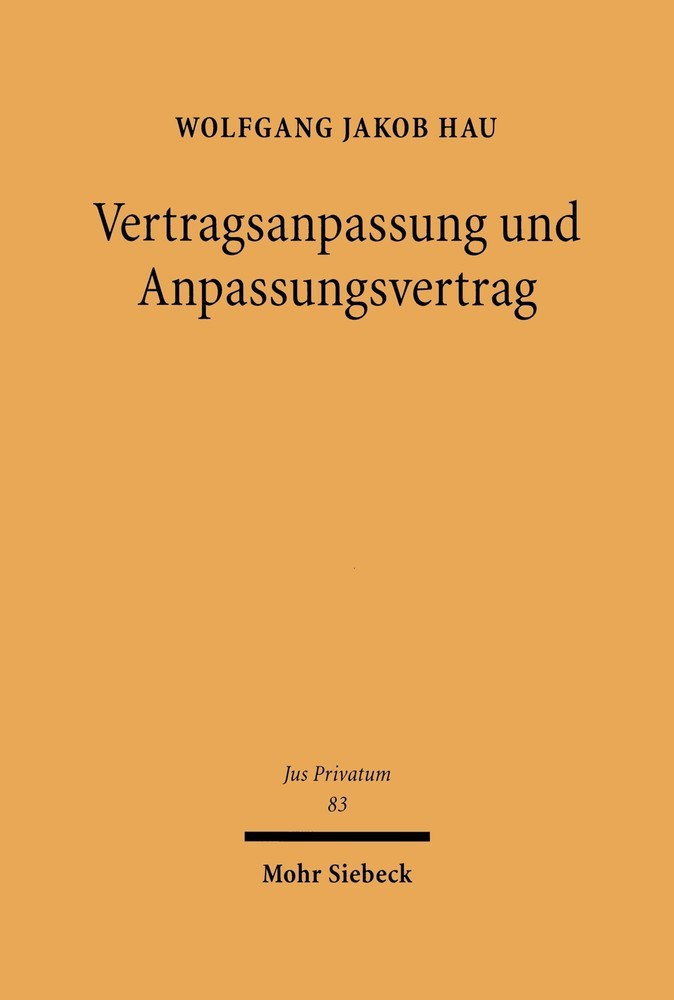 Vertragsanpassung und Anpassungsvertrag