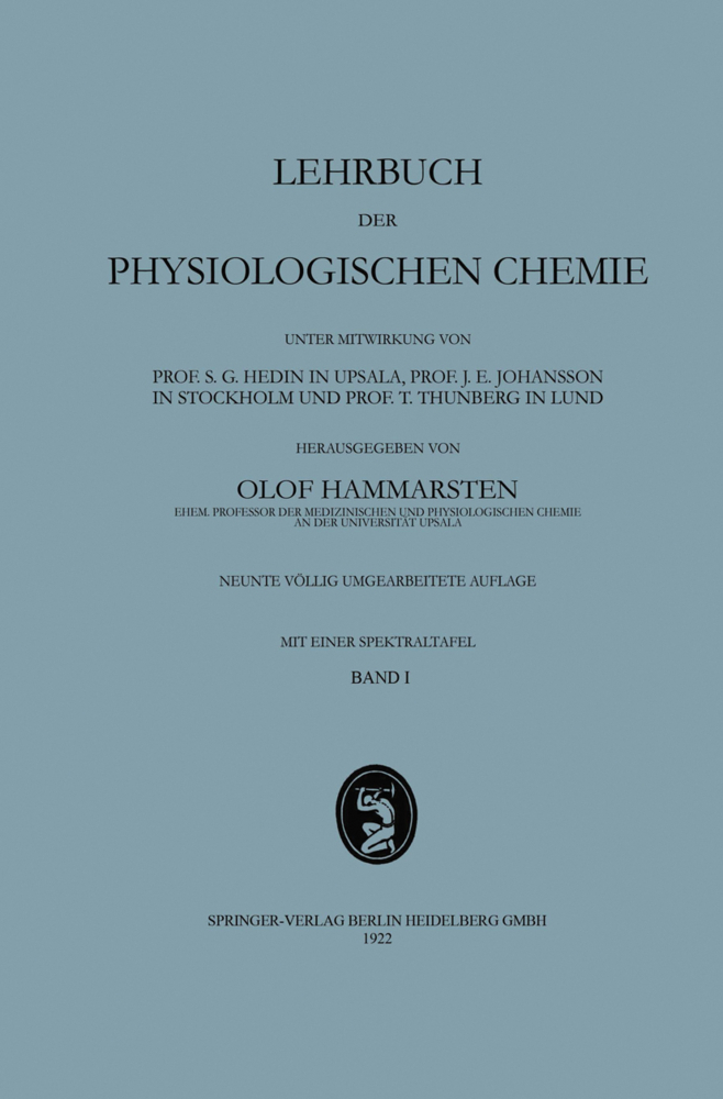 Lehrbuch der Physiologischen Chemie, 2 Tle.