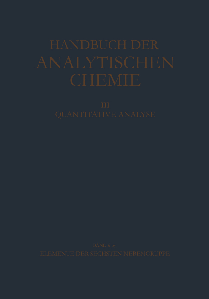 Elemente der Sechsten Nebengruppe Wolfram