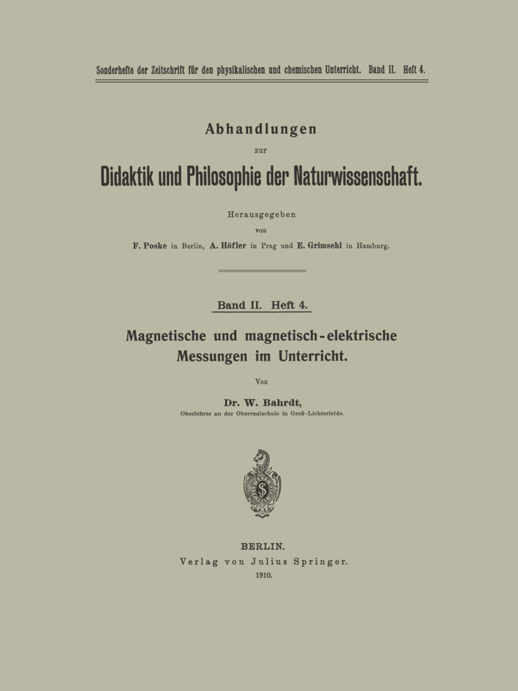 Magnetische und magnetisch-elektrische Messungen im Unterricht
