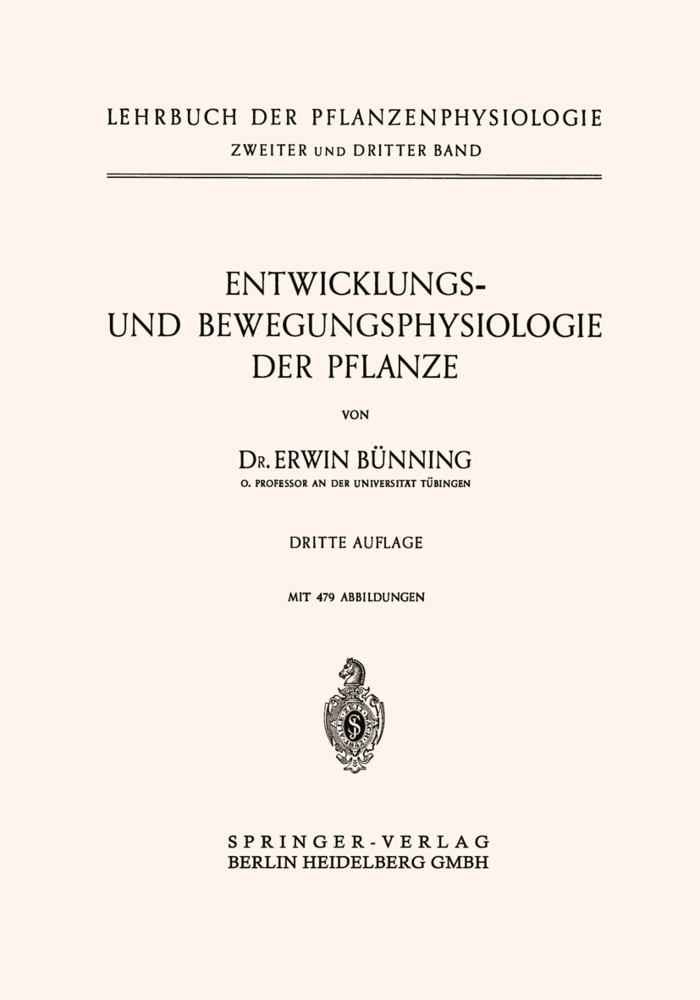 Entwicklungs- und Bewegungsphysiologie der Pflanze