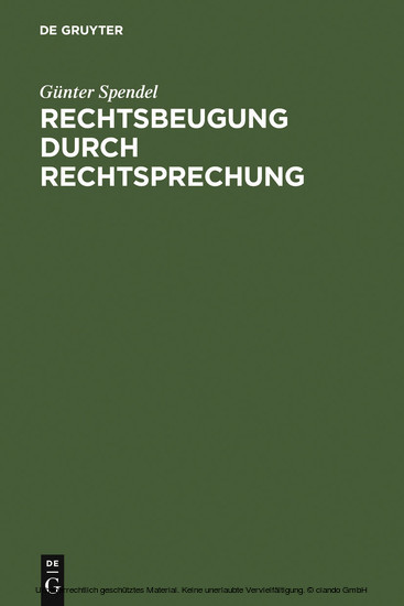 Rechtsbeugung durch Rechtsprechung