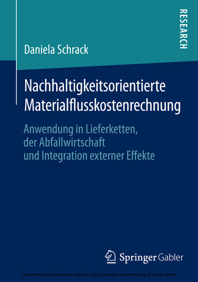 Nachhaltigkeitsorientierte Materialflusskostenrechnung