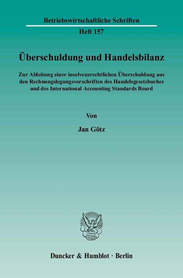 Überschuldung und Handelsbilanz.