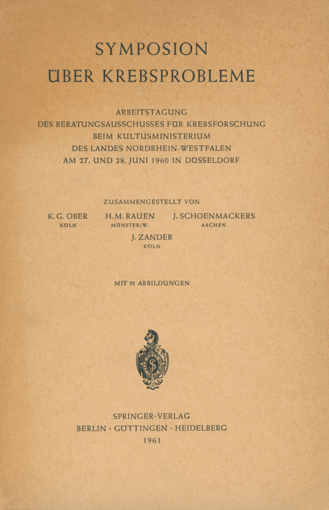 Symposion Über Krebsprobleme