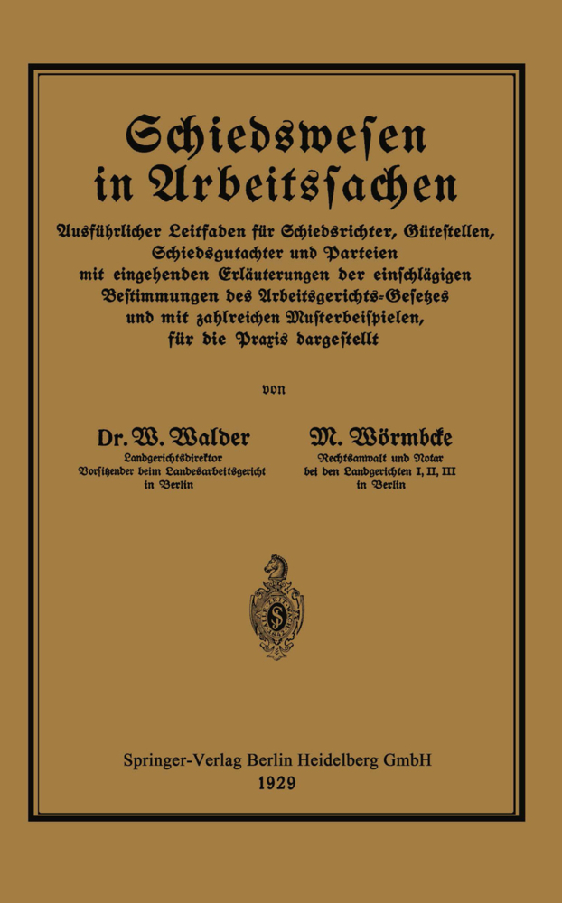 Schiedswesen in Arbeitssachen