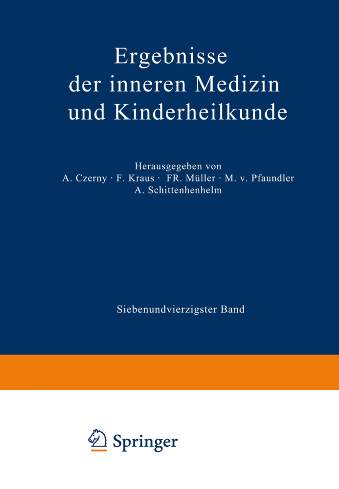 Ergebnisse der Inneren Medizin und Kinderheilkunde