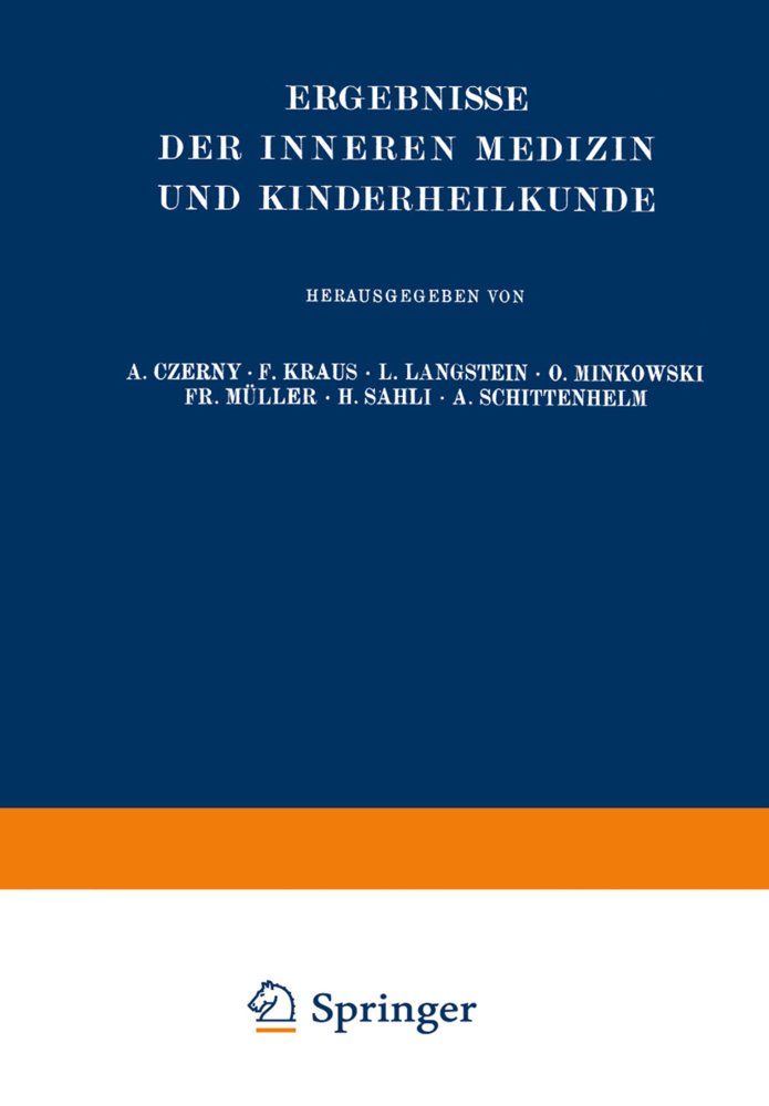 Ergebnisse der Inneren Medizin und Kinderheilkunde