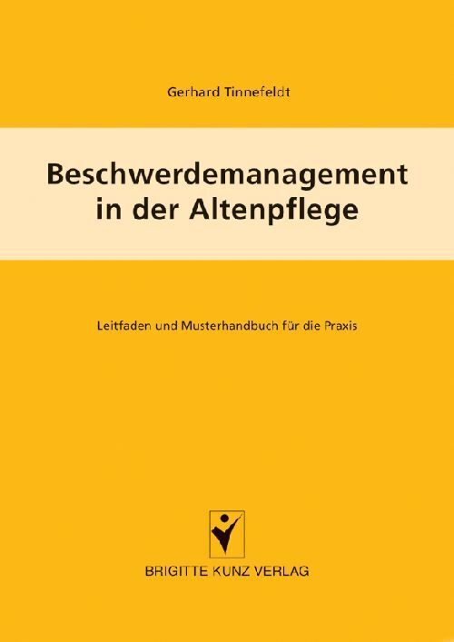 Beschwerdemanagement in der Altenpflege