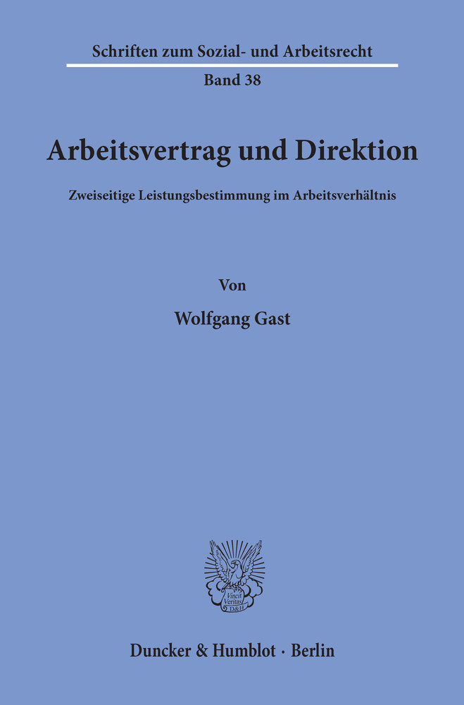 Arbeitsvertrag und Direktion.