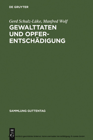 Gewalttaten und Opferentschädigung