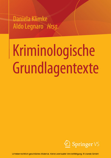 Kriminologische Grundlagentexte