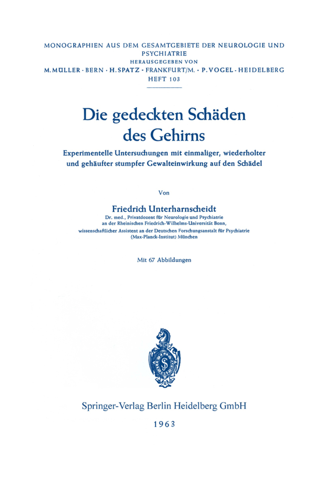 Die gedeckten Schäden des Gehirns