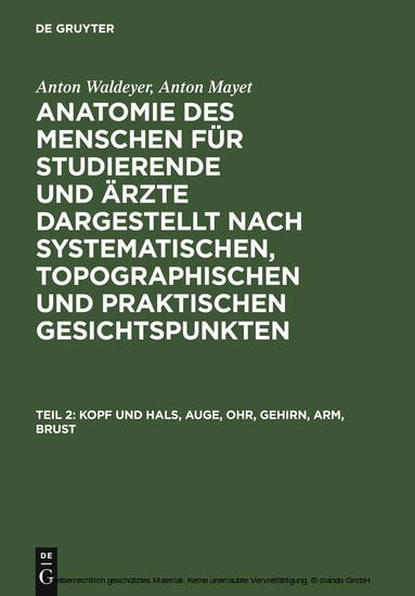 Kopf und Hals, Auge, Ohr, Gehirn, Arm, Brust