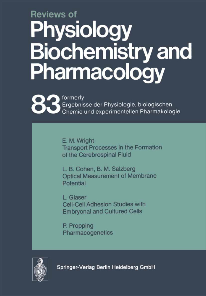 Reviews of Physiology, Biochemistry and Pharmacology