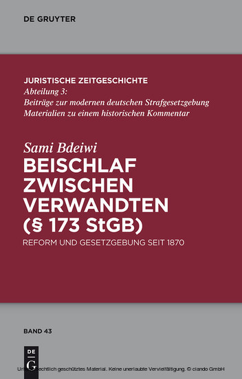 Beischlaf zwischen Verwandten ( 173 StGB)