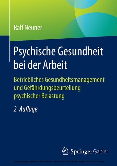 Psychische Gesundheit bei der Arbeit