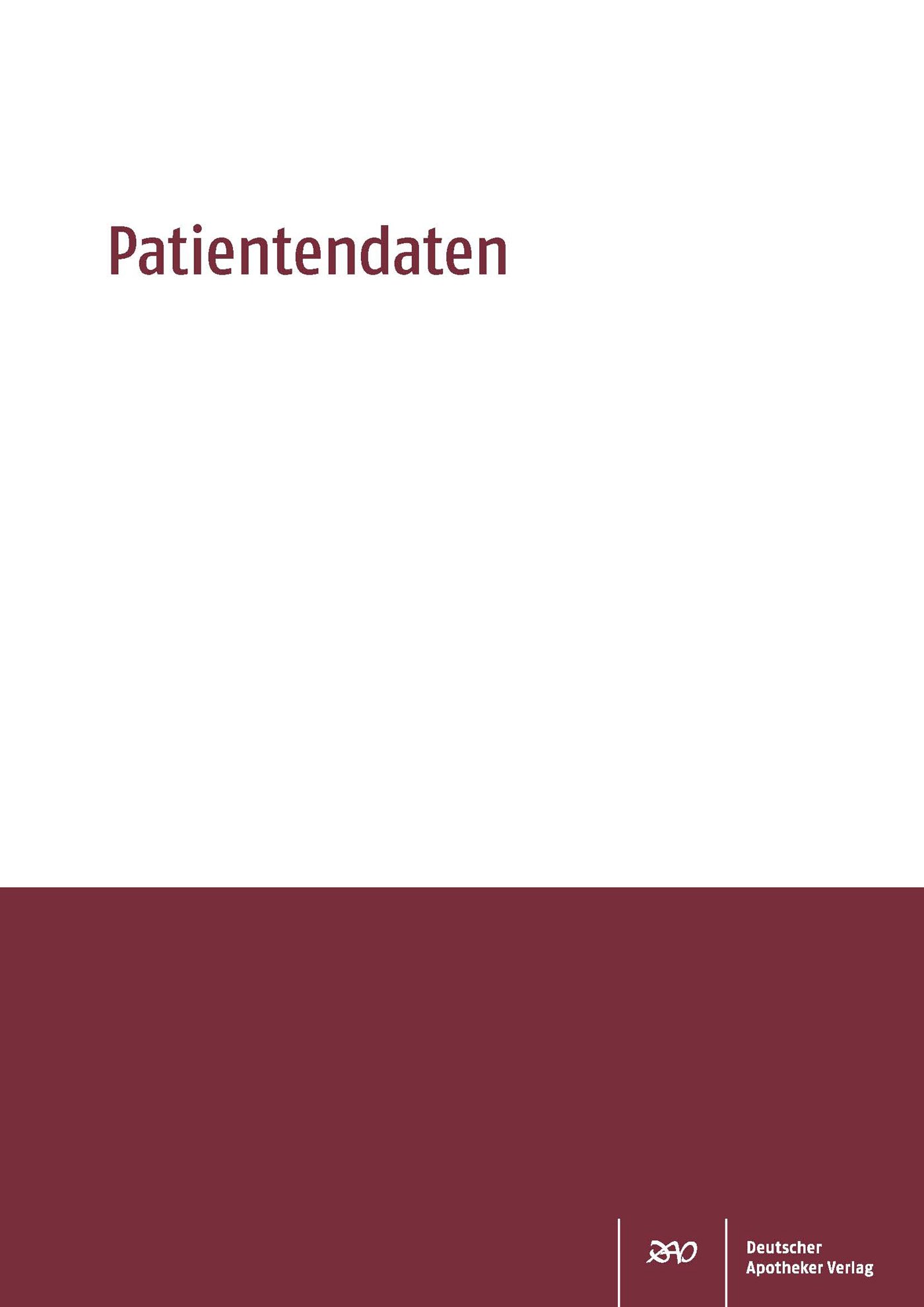 Patientendaten (Block mit 50 Blatt)