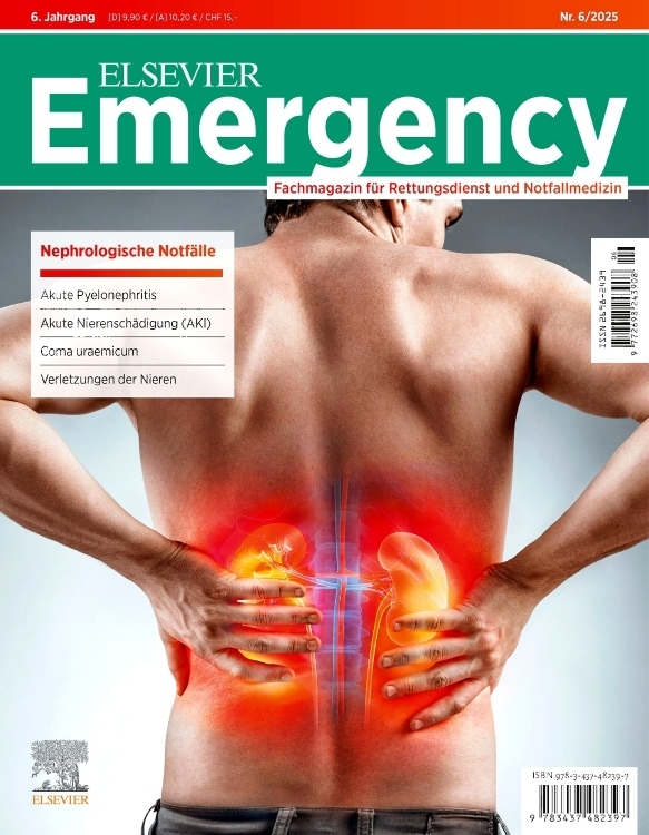 ELSEVIER Emergency. Nephrologische Notfälle. 6/2025: Fachmagazin für Rettungsdienst und Notfallmedizin