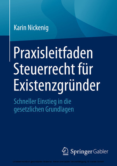 Praxisleitfaden Steuerrecht für Existenzgründer