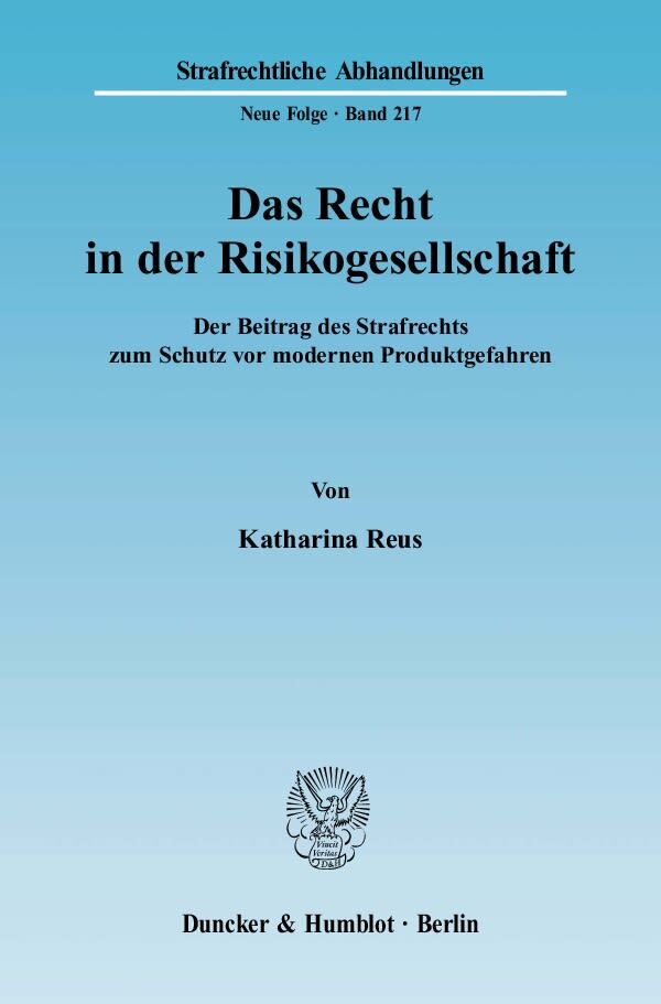 Das Recht in der Risikogesellschaft