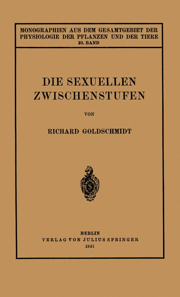 Die Sexuellen Zwischenstufen
