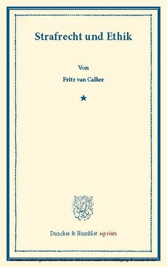 Strafrecht und Ethik.