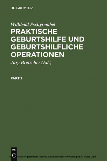 Praktische Geburtshilfe und geburtshilfliche Operationen