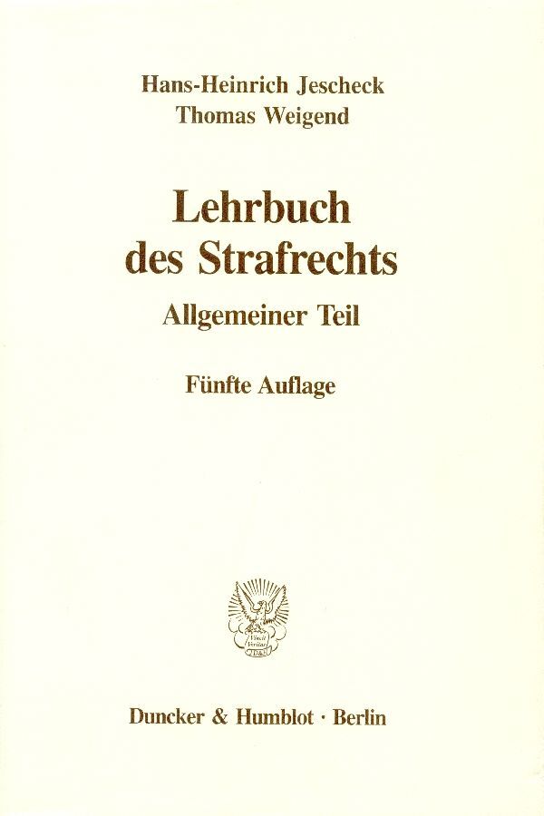 Lehrbuch des Strafrechts.