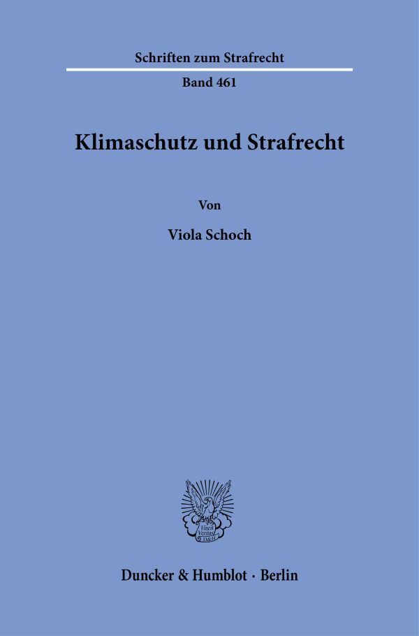 Klimaschutz und Strafrecht