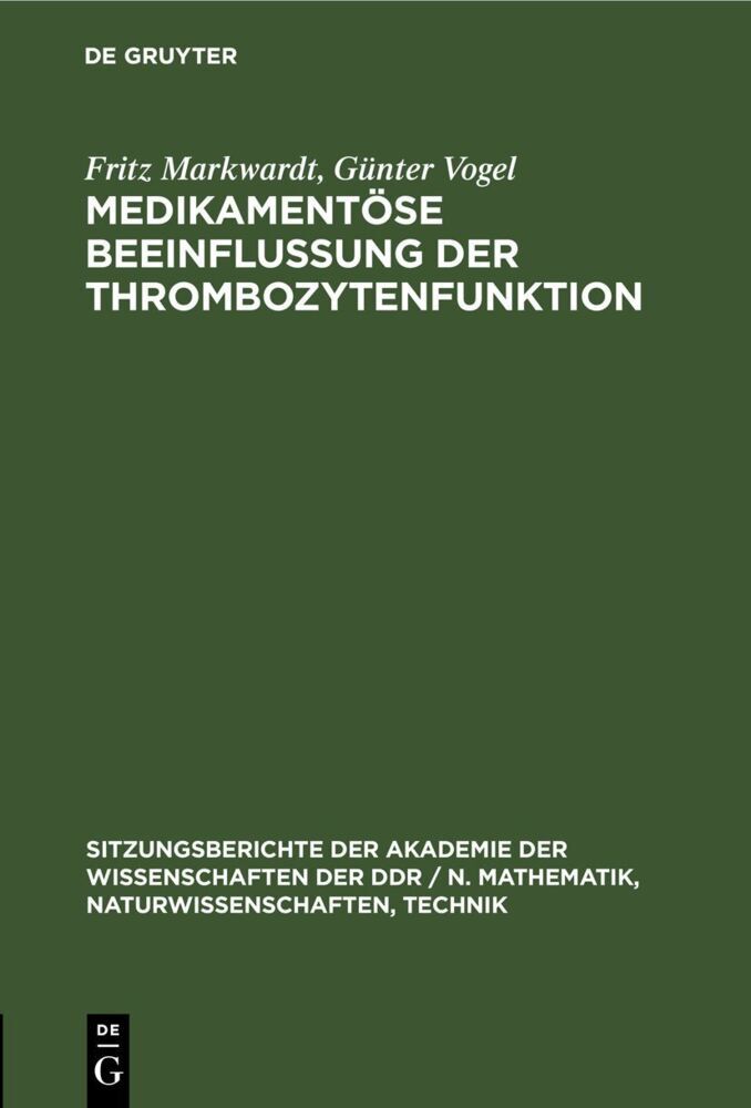 Medikamentöse Beeinflussung der Thrombozytenfunktion