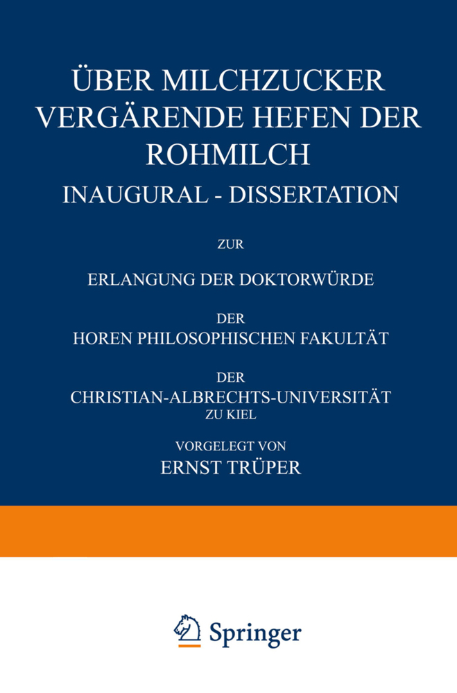 Über Milchzucker Vergärende Hefen der Rohmilch