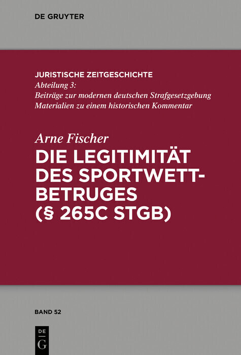 Die Legitimität des Sportwettbetrugs (   265c StGB)
