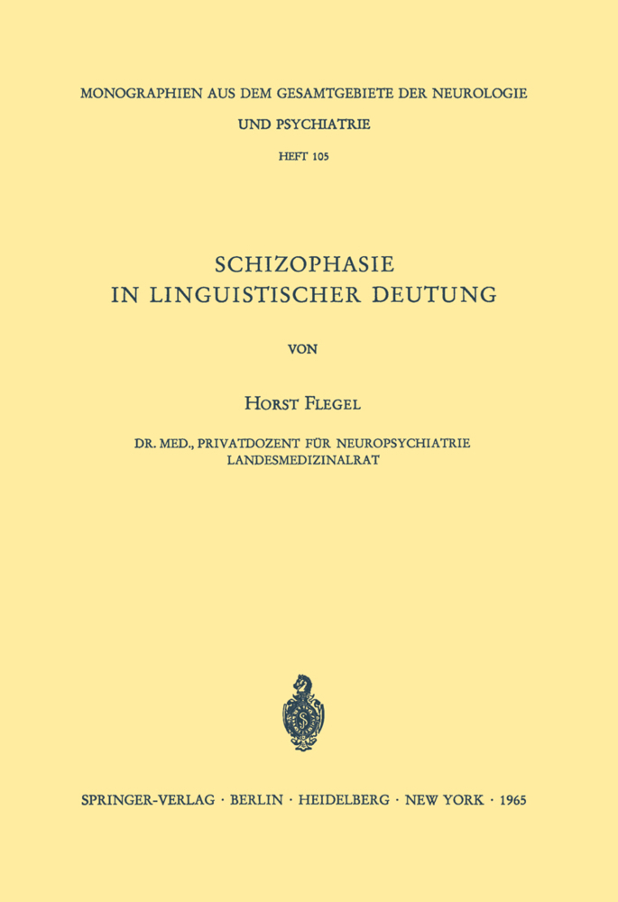 Schizophasie in Linguistischer Deutung