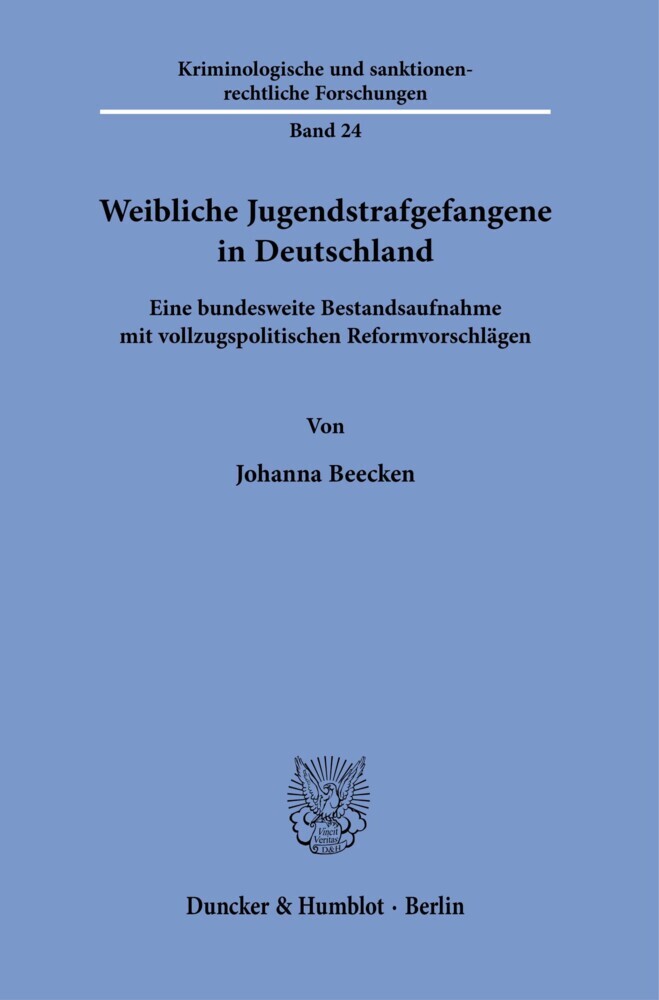 Weibliche Jugendstrafgefangene in Deutschland.