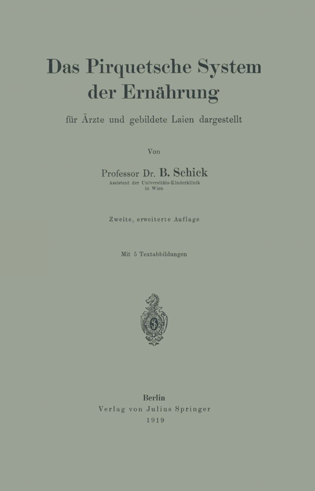 Das Pirquetsche System der Ernährung