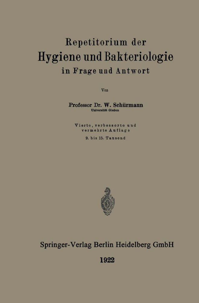 Repetitorium der Hygiene und Bakteriologie in Frage und Antwort