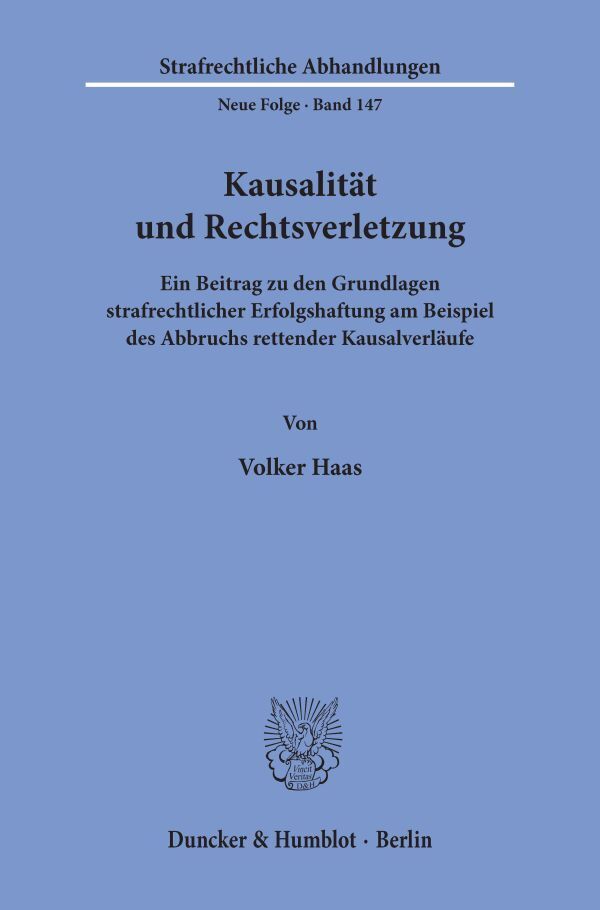 Kausalität und Rechtsverletzung