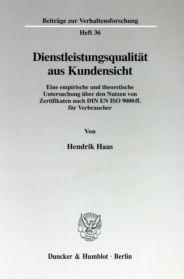 Dienstleistungsqualität aus Kundensicht.