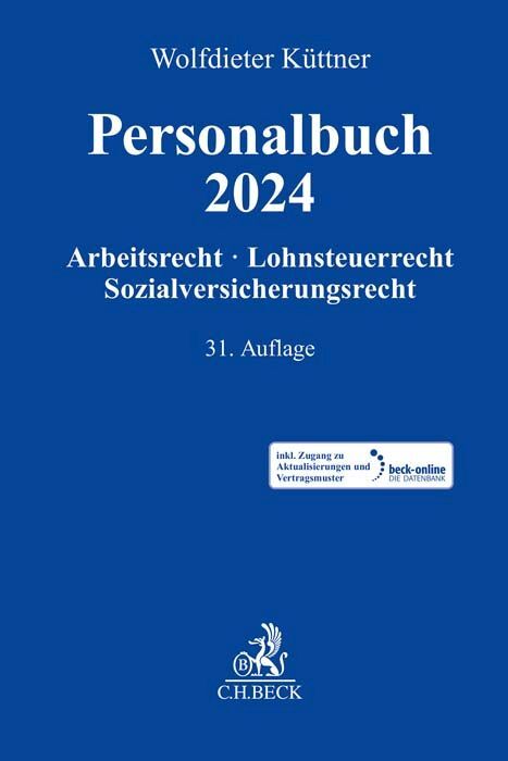 Personalbuch 2024, m. 1 Buch, m. 1 Online-Zugang