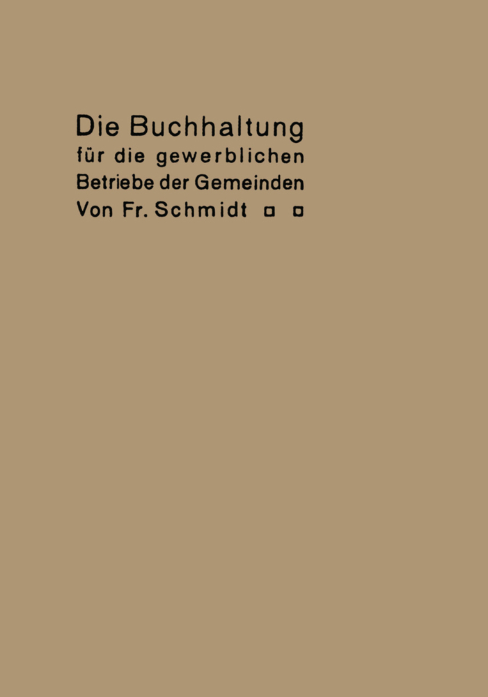 Die Buchhaltung für die gewerblichen Betriebe der Gemeinden