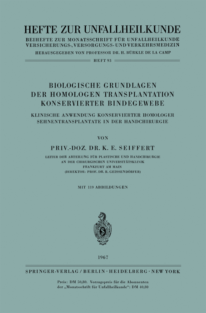 Biologische Grundlagen der Homologen Transplantation Konservierter Bindegewebe