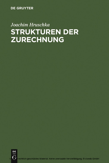 Strukturen der Zurechnung