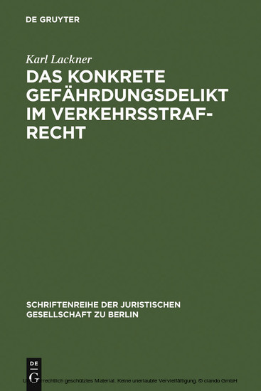 Das konkrete Gefährdungsdelikt im Verkehrsstrafrecht